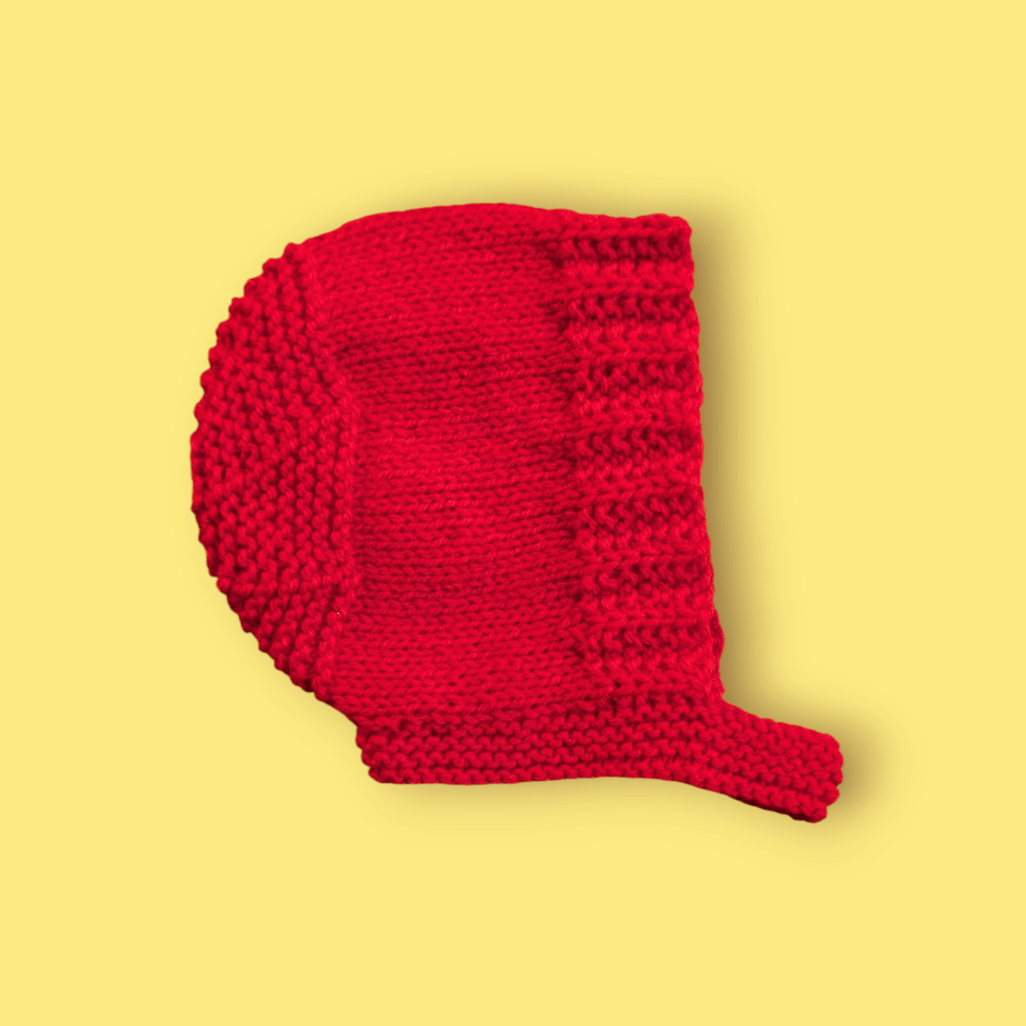 Red Hand Knitted Bonnet
