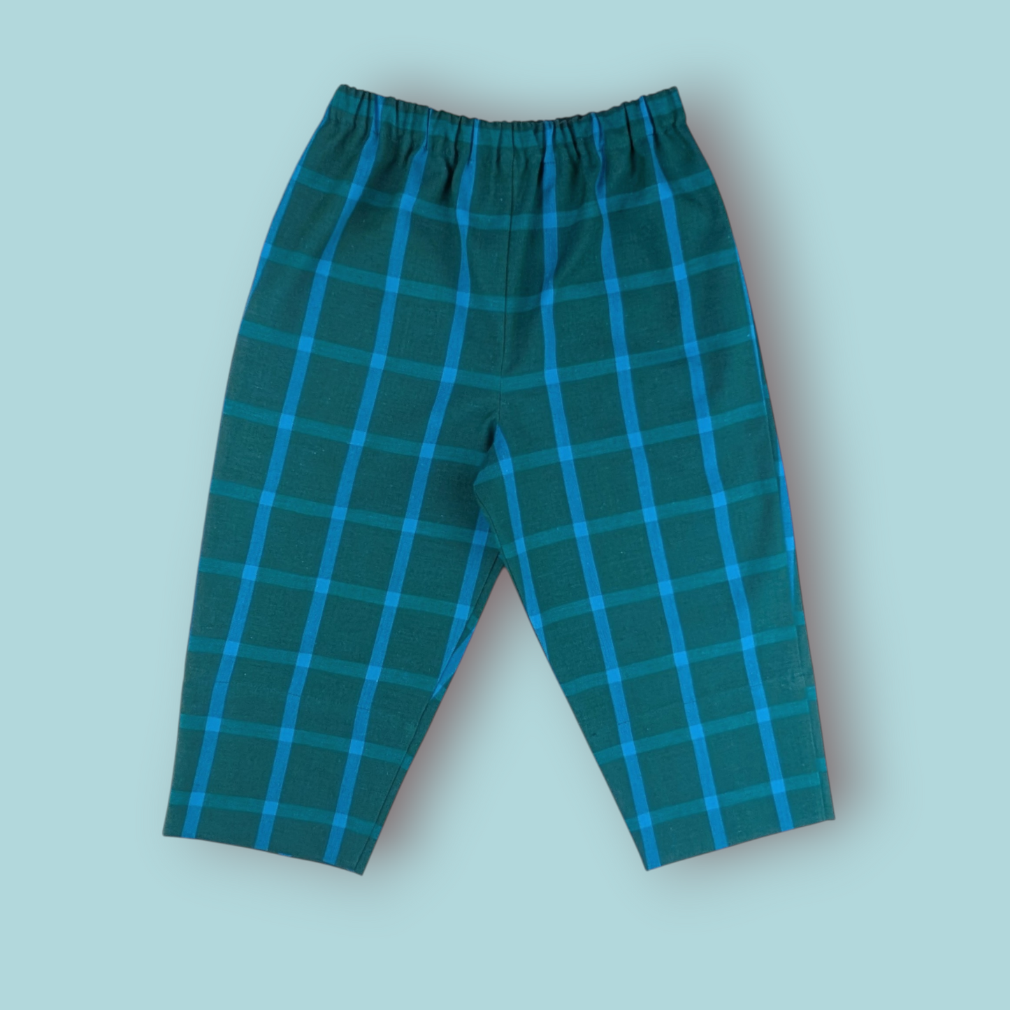 Dark Green Check Trousers