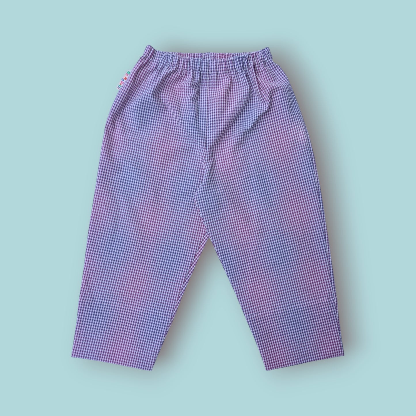 Lilac Check Seersucker Trousers