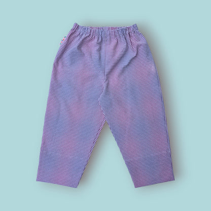 Lilac Check Seersucker Trousers