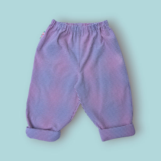 Lilac Check Seersucker Trousers