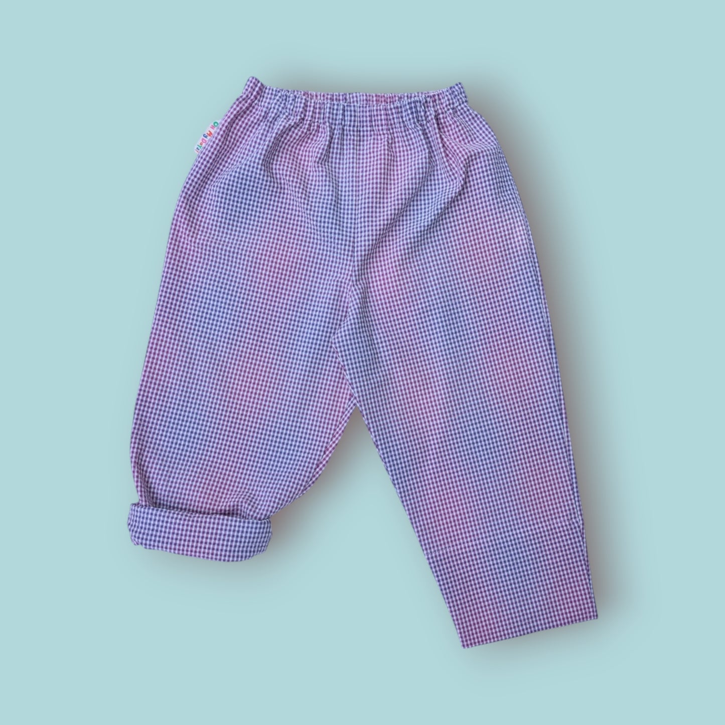 Lilac Check Seersucker Trousers