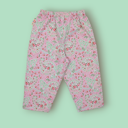 Pink Paisley Print Trousers