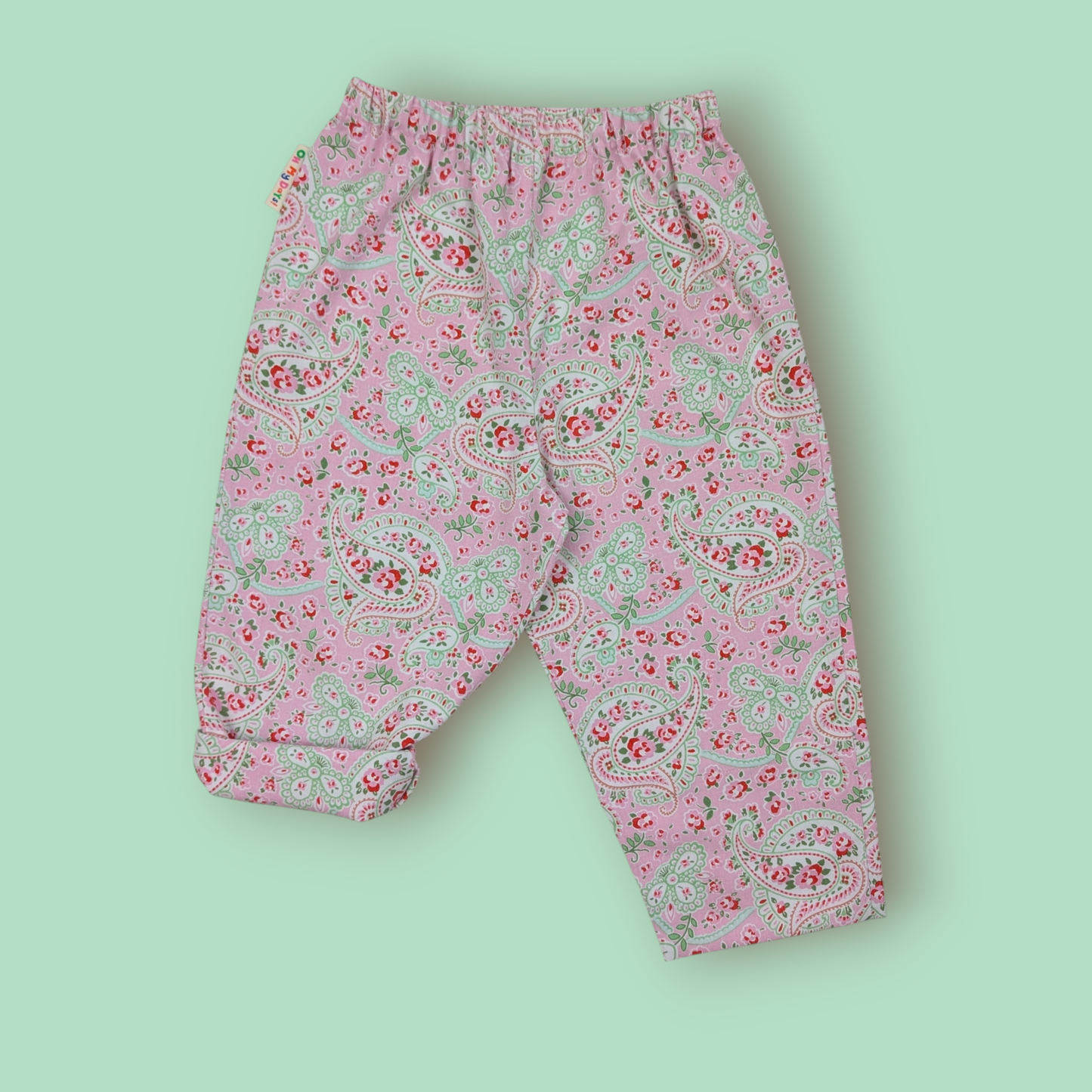 Pink Paisley Print Trousers