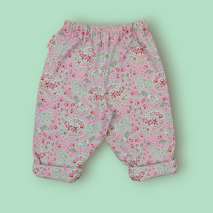 Pink Paisley Print Trousers