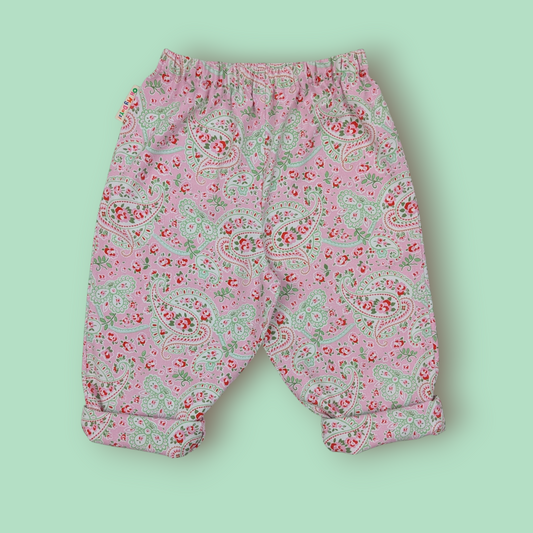 Pink Paisley Print Trousers