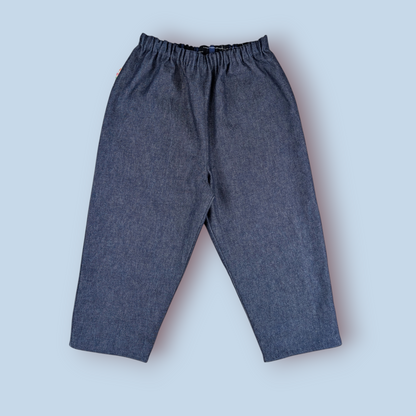 Reversible Denim and Tartan Trousers