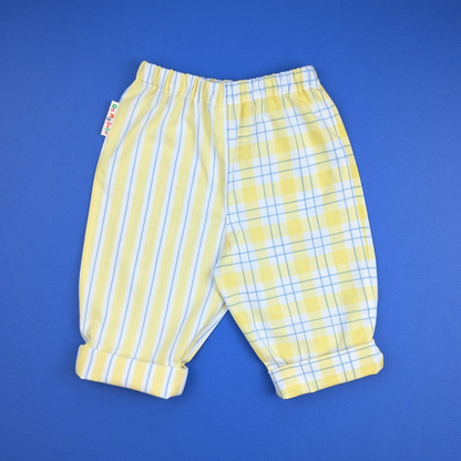 Yellow Check and Stripe Trousers