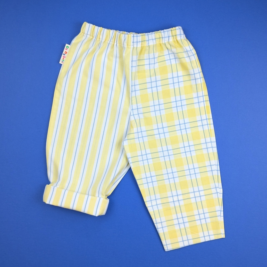 Yellow Check and Stripe Trousers