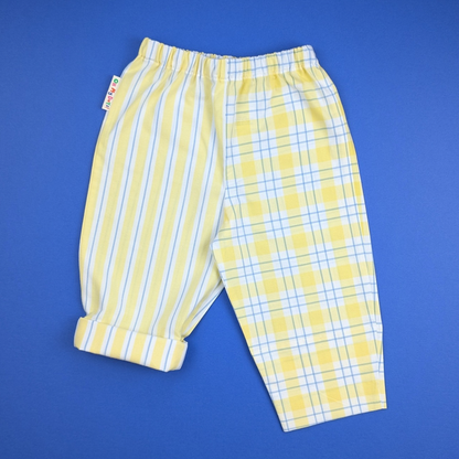 Yellow Check and Stripe Trousers