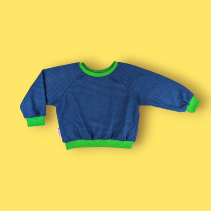 Blue and Bright Green Jumper