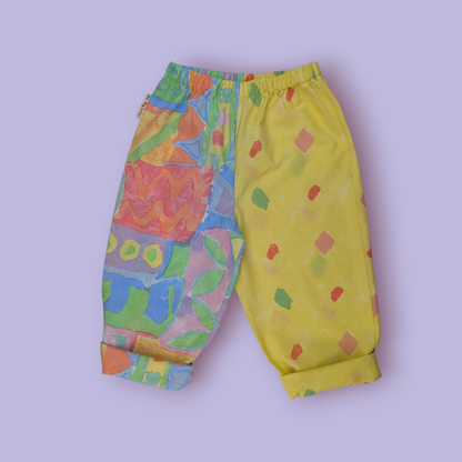 Jazzy Yellow 80s Print Trousers