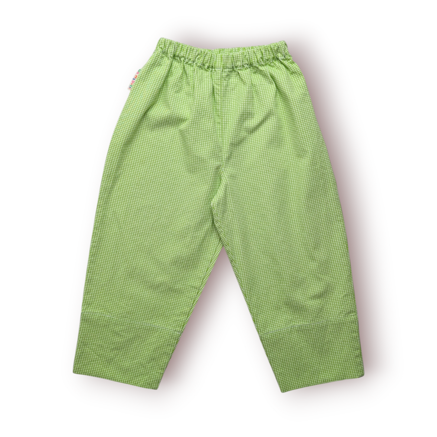 Lime Green Check Trousers