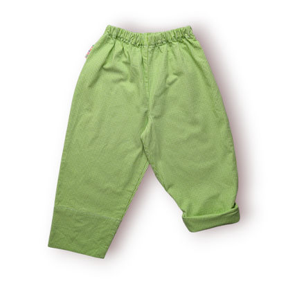 Lime Green Check Trousers