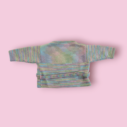 Vintage Pastel Wrap Cardigan