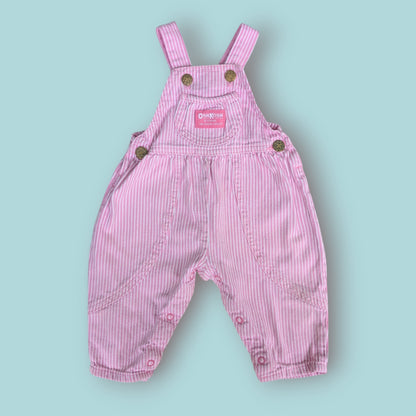 Pink Striped Oshkosh Dungarees