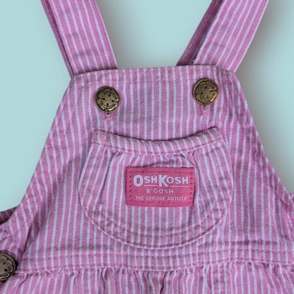 Pink Striped Oshkosh Dungarees