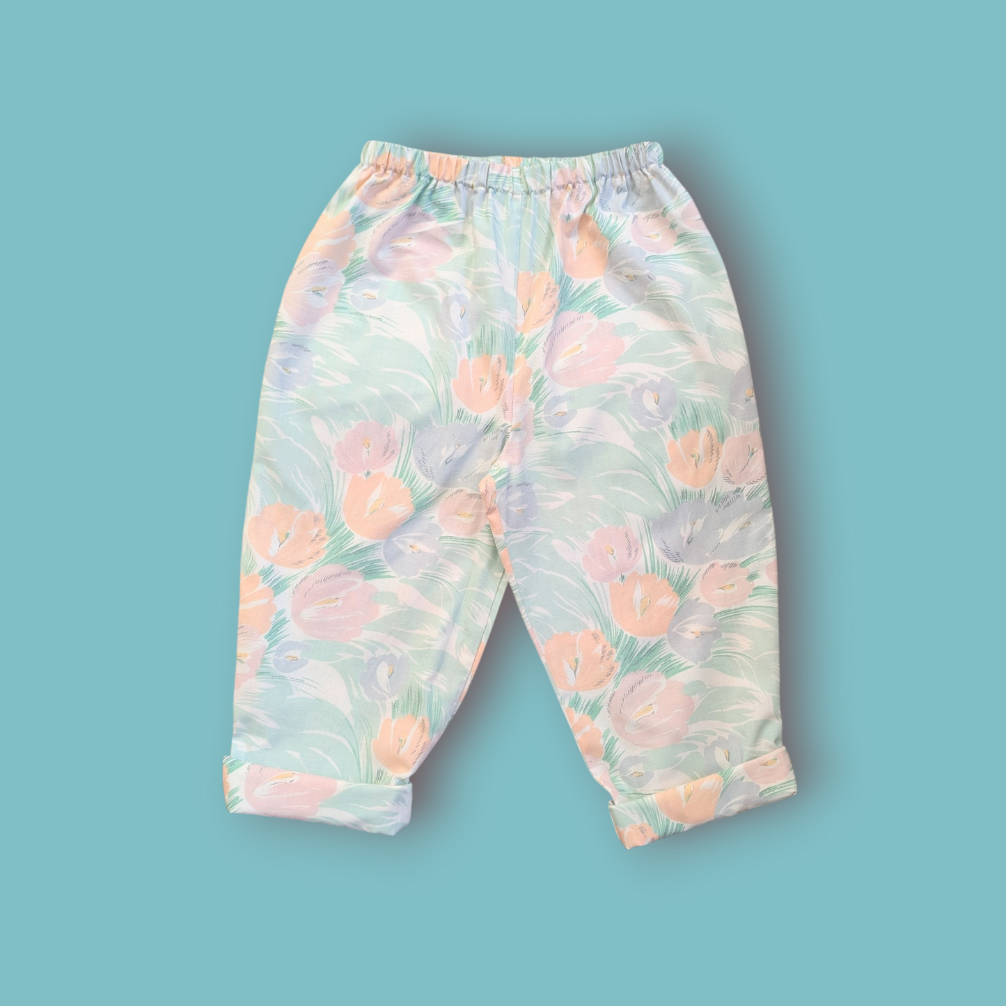 80s Pastel Floral Trousers