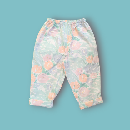 80s Pastel Floral Trousers