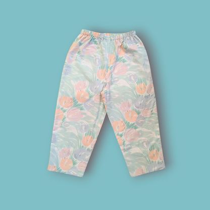 80s Pastel Floral Trousers