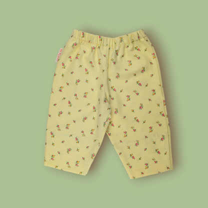 Yellow Floral Baby Trousers