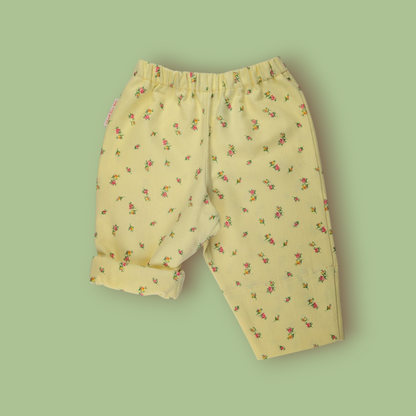 Yellow Floral Baby Trousers