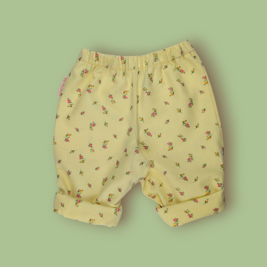 Yellow Floral Baby Trousers
